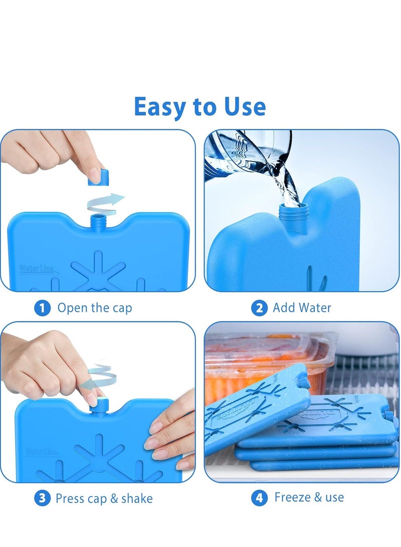 Lunch Box Ice Packs - Reusable ultra-thin freezer packs - Long-lasting cooling packs for refrigerators to keep food fresh in lunch boxes and breast milk bags  - Image 4