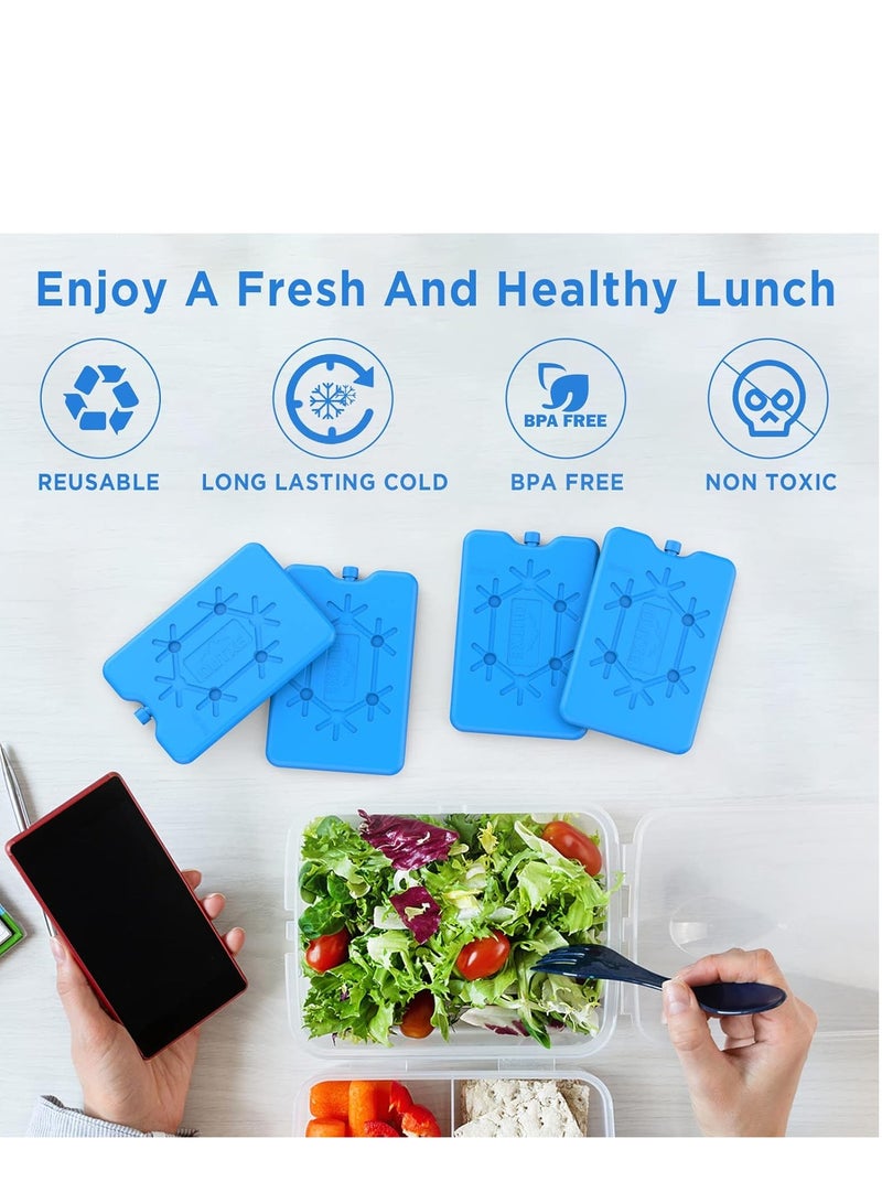Lunch Box Ice Packs - Reusable ultra-thin freezer packs - Long-lasting cooling packs for refrigerators to keep food fresh in lunch boxes and breast milk bags  - Image 5