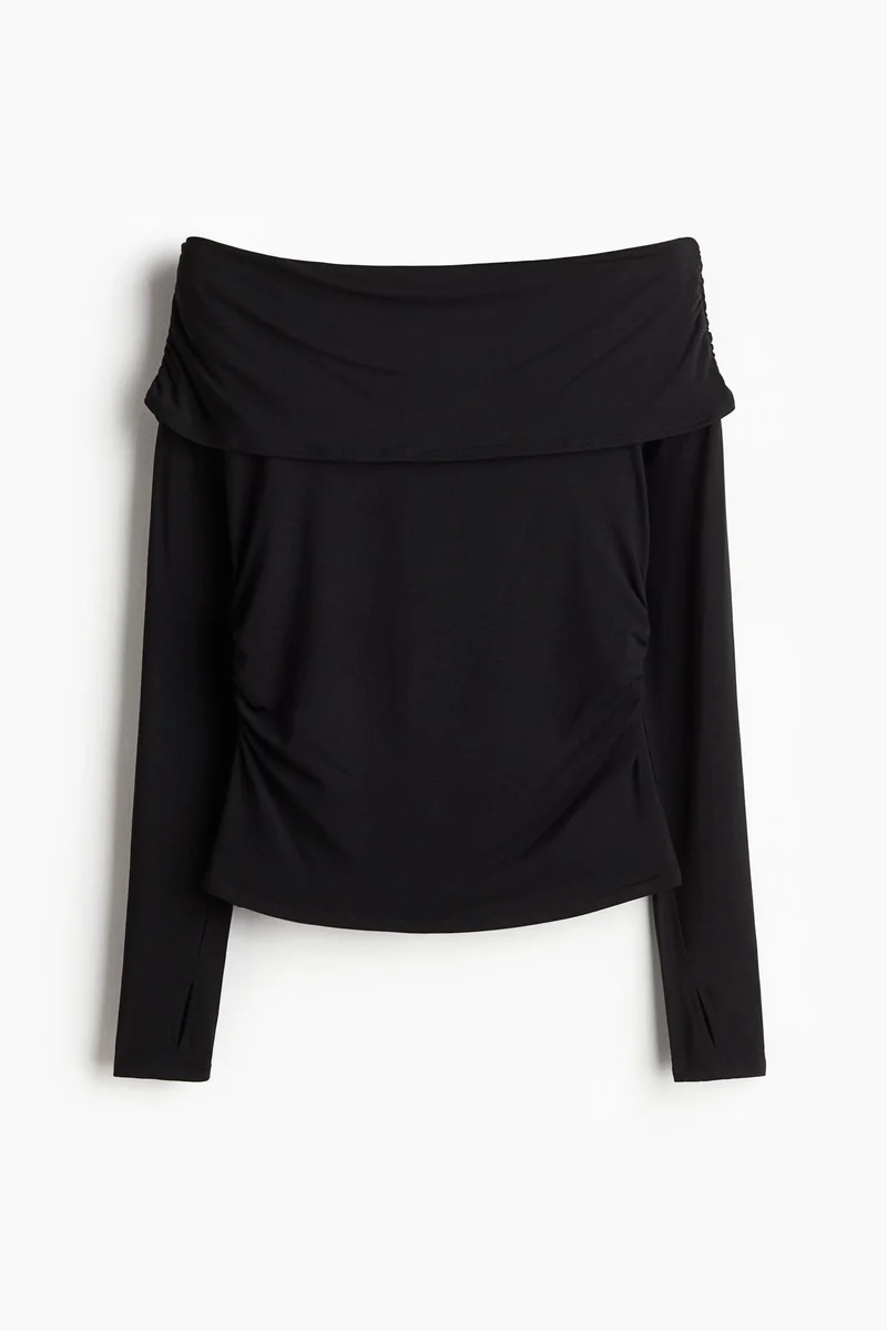 H&M Off-the-shoulder sports top