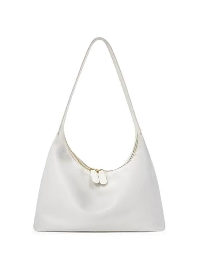 Arabest Leather Hobo Bags for Women Small Soft Shoulder Purse Slouchy Tote Handbags with Double Zipper Design 2025 - Image 1