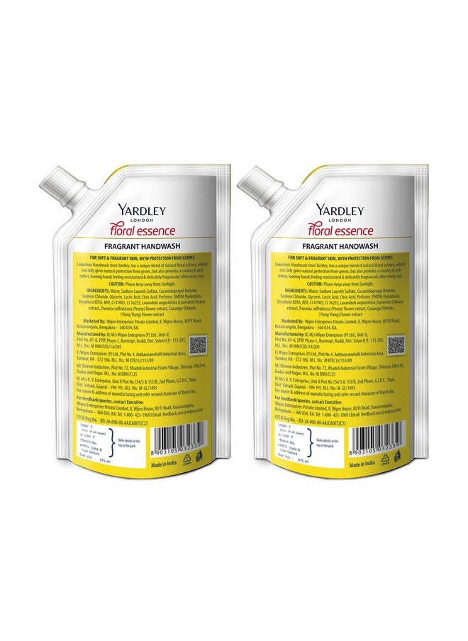 Yardley London Floral Essence Peony & Ylang Ylang Handwash Refill, 675Ml (Pack Of 2)  - Image 3