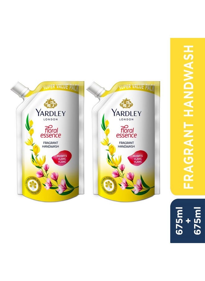 Yardley London Floral Essence Peony & Ylang Ylang Handwash Refill, 675Ml (Pack Of 2)  - Image 2