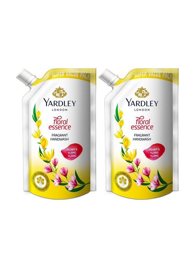 Yardley London Floral Essence Peony & Ylang Ylang Handwash Refill, 675Ml (Pack Of 2)  - Image 1