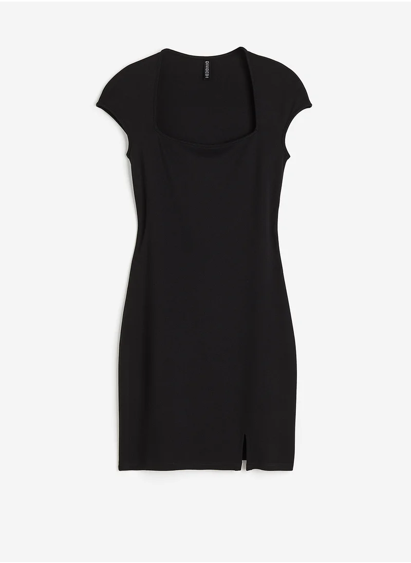 H&M Cap-Sleeved Bodycon Dress