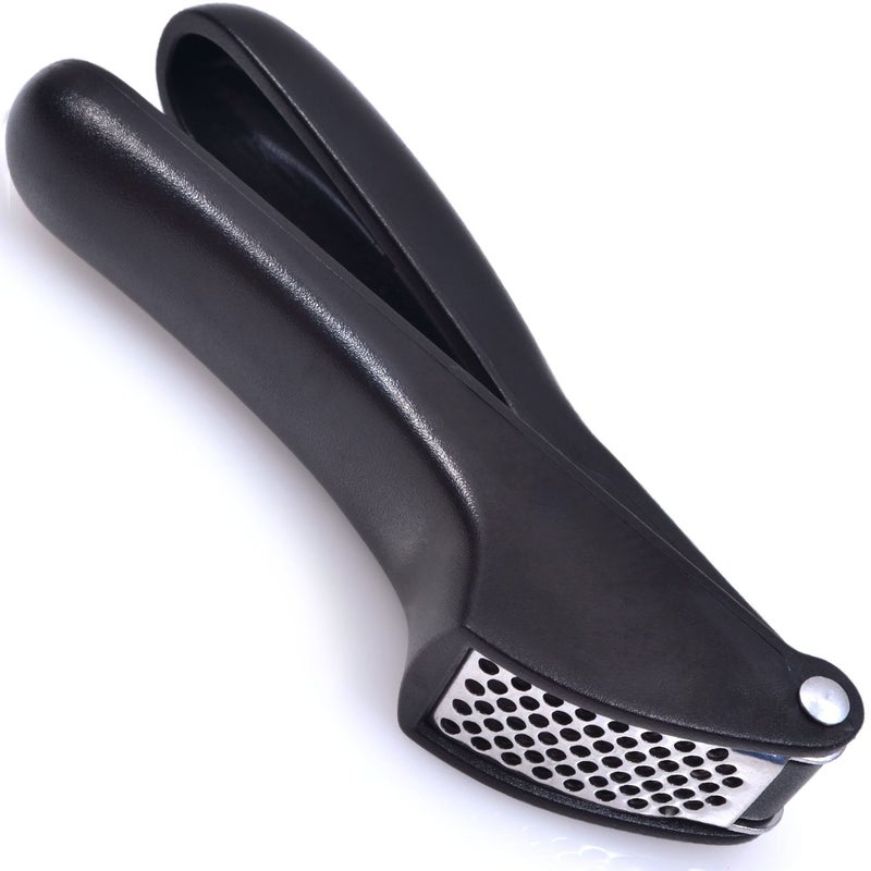 Shanasana Soft Handled Garlic Press INCREDIBLY STRONG STAINLESS STEEL Also Called Garlic Crusher or Garlic Mincer  Incredible Tool for Any Kitchen  Dishwasher Safe 