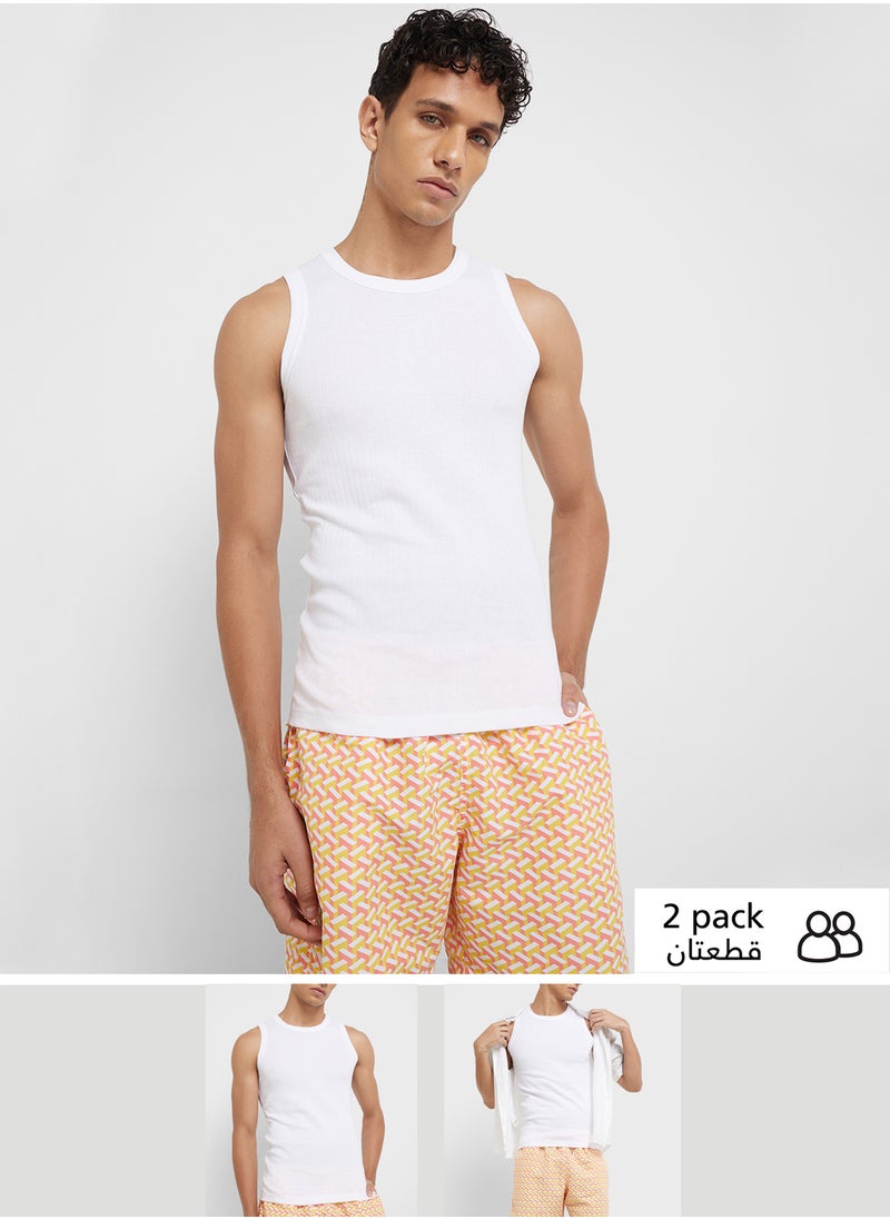 Seventy Five Basics Pack Of 2 Vest  - Image 1