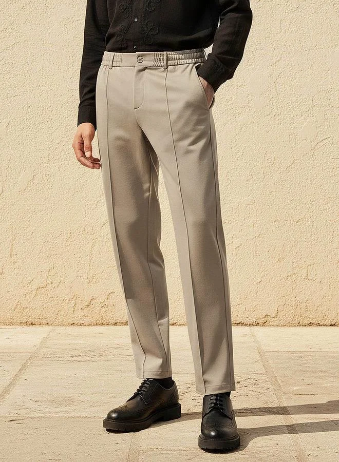 ايكونيك Iconic Men Relaxed Fit Formal Trousers