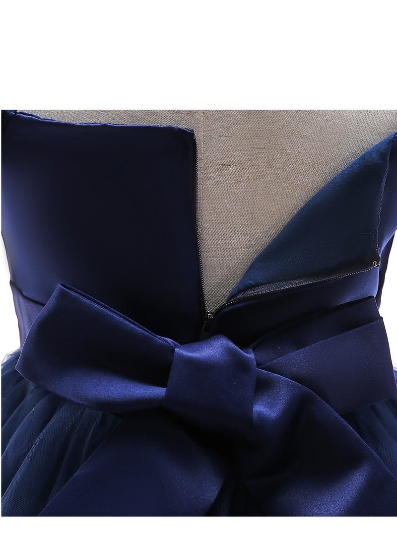 Best Gift Fashion - فستان طويل للأطفال لحفلات أعياد الميلاد وحفلات الزفاف لون أزرق - Image 1