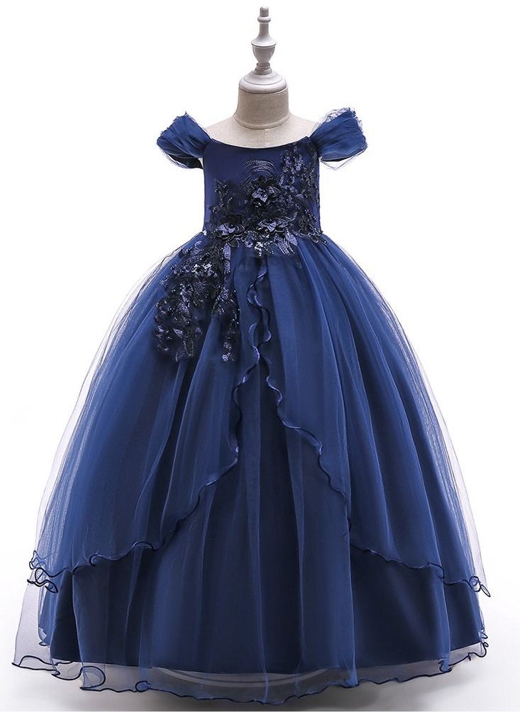 Kid Long Dress For Birthday Wedding Party Blue Color - pzsku/ZBA778CD45B978A2DB24AZ/45/_/1661429631/bb9deecd-3939-452a-9067-e6a41095aaba