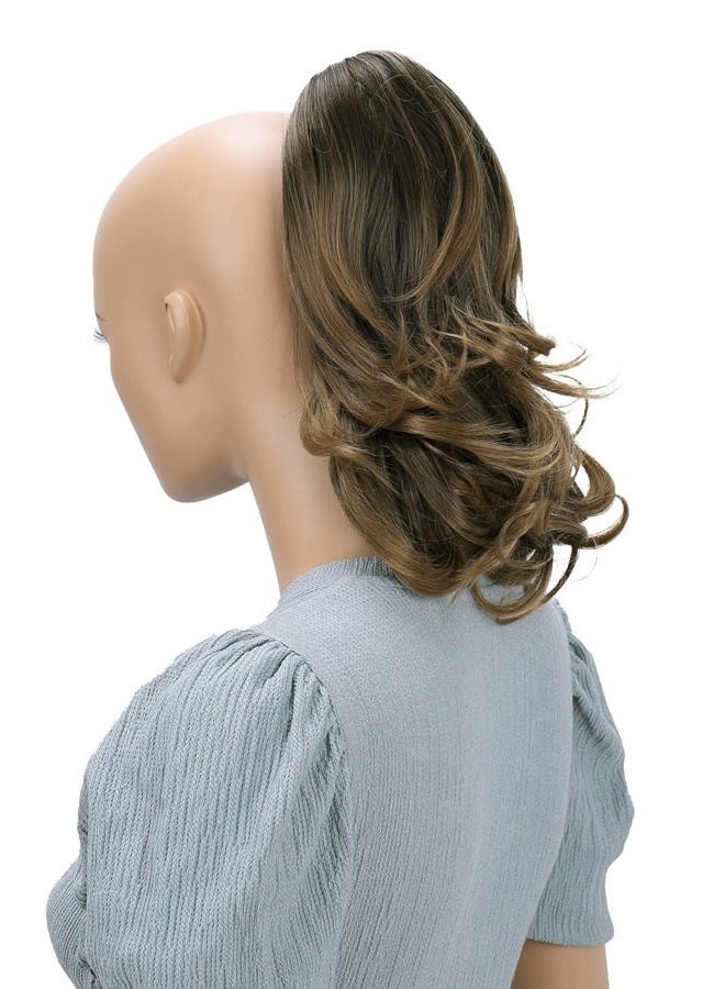 CAISHA by PRETTYSHOP 14" Natural Wavy Ponytail With Butterfly Clip Hairpiece Heat-resistant Synthetic Fibres Brown Mix H128 - Image 1