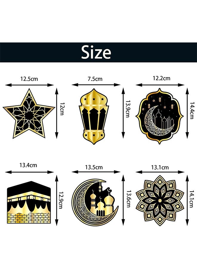 Eid Mubarak Banners Kit,Ramadan Kareem Decorations,Pre-Strung Hanging Swirls Streamer Bunting With Moon Star Mihrab Qibla Wall Minaret Festival Party Decor For Islamic Muslim,Eid Mubarak Decorations Ramadan Decorations for Home - Image 4