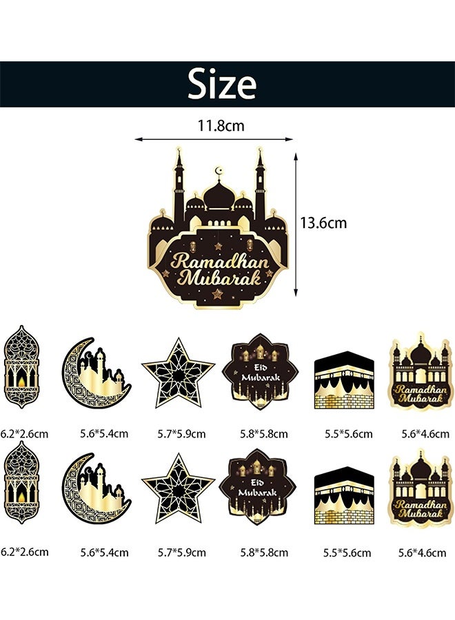 Eid Mubarak Banners Kit,Ramadan Kareem Decorations,Pre-Strung Hanging Swirls Streamer Bunting With Moon Star Mihrab Qibla Wall Minaret Festival Party Decor For Islamic Muslim,Eid Mubarak Decorations Ramadan Decorations for Home - Image 5