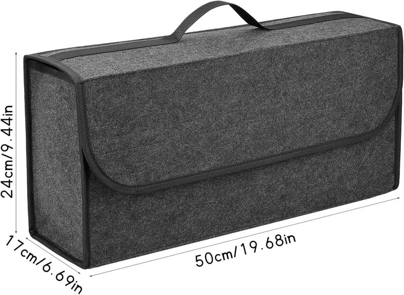 Bolivia's Bolivia Car Trunk Organizer - Felt Trunk Storage Organizer, Cargo Bag for Cars and Other Vehicles (Grey) - Image 5