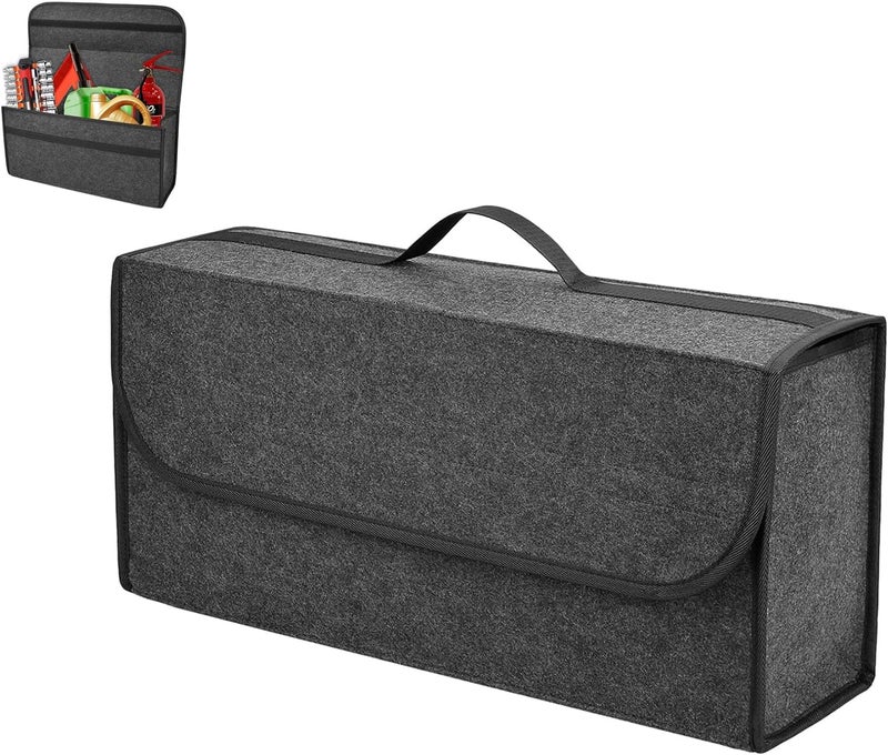 Bolivia's Bolivia Car Trunk Organizer - Felt Trunk Storage Organizer, Cargo Bag for Cars and Other Vehicles (Grey) - Image 1