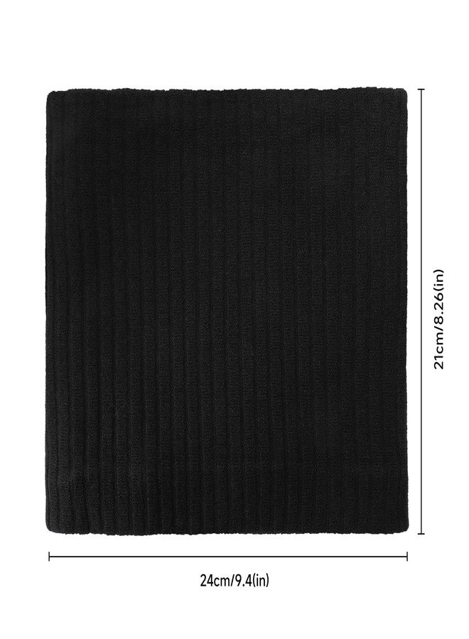 Pukavt Winter Knitted Neck Gaiter,Men Women Neck Warmer Windproof Ski Face Scarf for Cold Weather Outdoor Sports-Wide Ribbed Black - Image 2