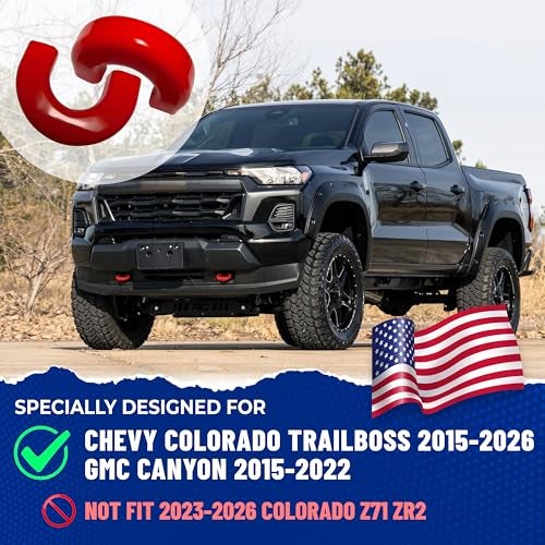 MITANLUXI Tow Hook Covers Compatible with Chevy Colorado Trailboss 2015-2026 & GMC Canyon 2015 2016 2017 2018 2019 2020 2021 2022 Accessories (Not Fit 2023-2026 Colorado Z71 ZR2)-Upgrade Design, Silicone Rubber - Image 2