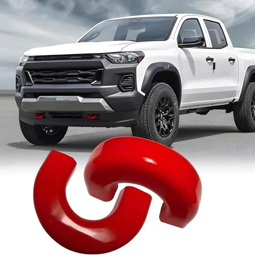 MITANLUXI Tow Hook Covers Compatible with Chevy Colorado Trailboss 2015-2026 & GMC Canyon 2015 2016 2017 2018 2019 2020 2021 2022 Accessories (Not Fit 2023-2026 Colorado Z71 ZR2)-Upgrade Design, Silicone Rubber - Image 1