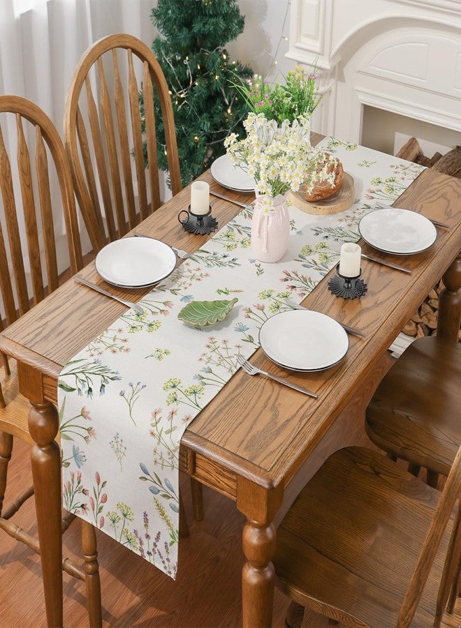 Siilues Spring Summer Table Runner, Spring Table Decorations Flower Spring Runner for Table Seasonal Spring Holiday Decor for Indoor Outdoor Dining Table Decorations (13'' x 72'') - Image 4