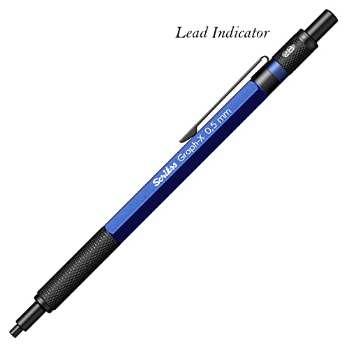 Scrikss 0.5mm Mechanical Clutch Lead Pen Pencil Blue Body Graph-X Series Eraser Included - Image 5