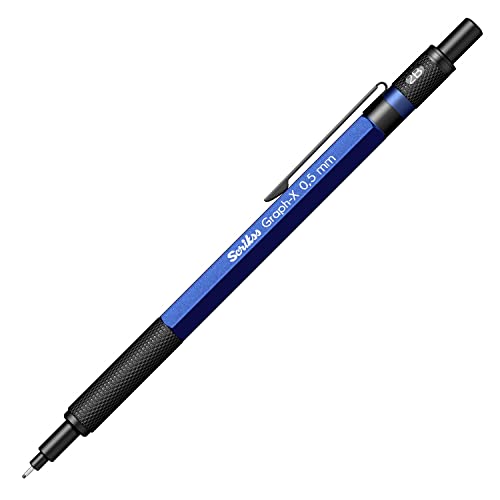 Scrikss 0.5mm Mechanical Clutch Lead Pen Pencil Blue Body Graph-X Series Eraser Included - Image 1