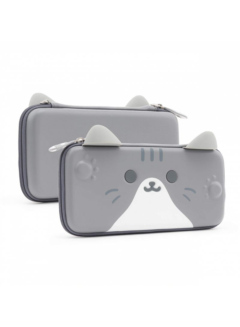 GeekShare Cat Ears Carry Case Compatible with Switch/Switch OLED Model Portable Hard shell Slim Travel Carrying Case fit Switch Console - Image 1