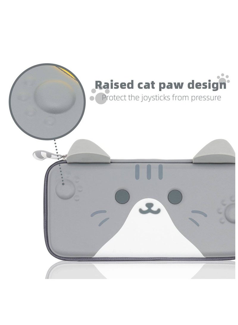 GeekShare Cat Ears Carry Case Compatible with Switch/Switch OLED Model Portable Hard shell Slim Travel Carrying Case fit Switch Console - Image 3