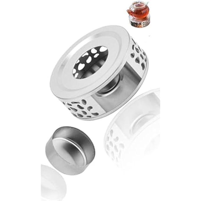 Honwor Stainless Steel Teapot Warmer With Tea Light Candle Holder  For Home Office  Tea House UseKeeps Tea  Coffee Pots Warm - Image 2