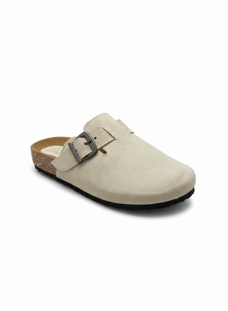 Vbranda Comfortable Mule with side buckle SF-72-BEIGE - Image 3