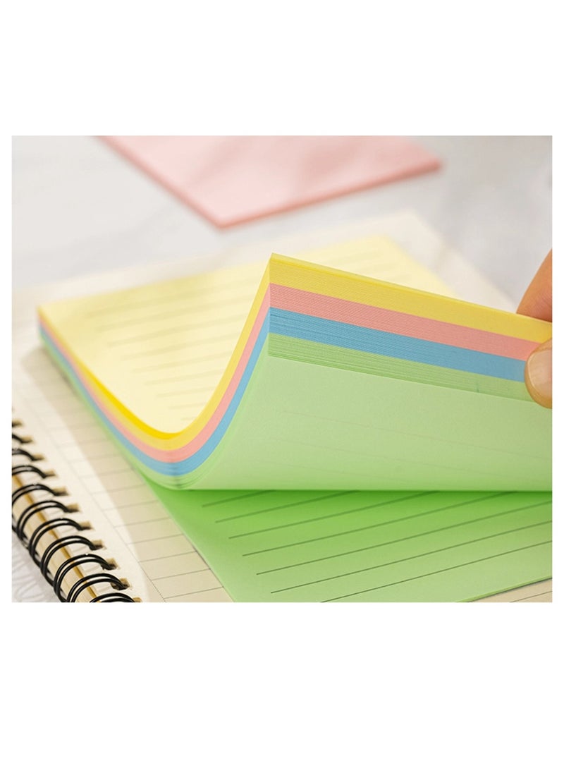 Deli 100-Sheet Lined Sticky Notes Pastel Colours 3x4 Inch Size  - Image 2