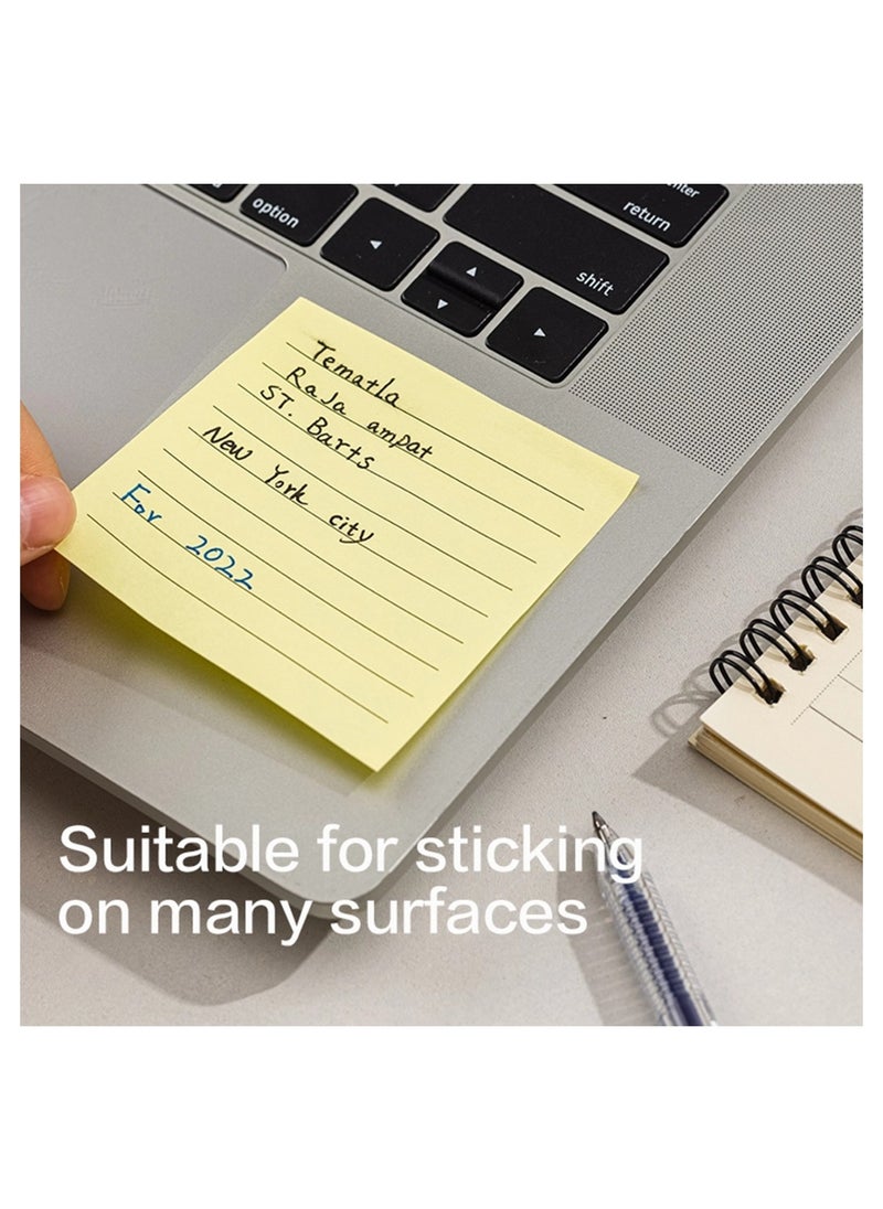 Deli 100-Sheet Lined Sticky Notes Pastel Colours 3x4 Inch Size  - Image 4
