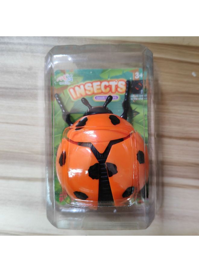 Creative Coil Chain Simulation Fighting Beetle Bees Ladybug Scarab Mono Fairy Insect Model Educational Toys-Color:Orange Ladybug (37g)  - Image 1