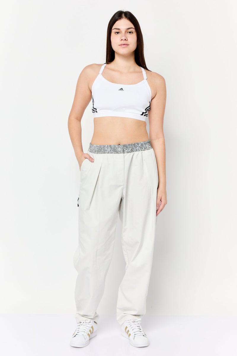 Adidas Women Sportswear Fit Outdoor Track Pants, Light Grey  - Image 2