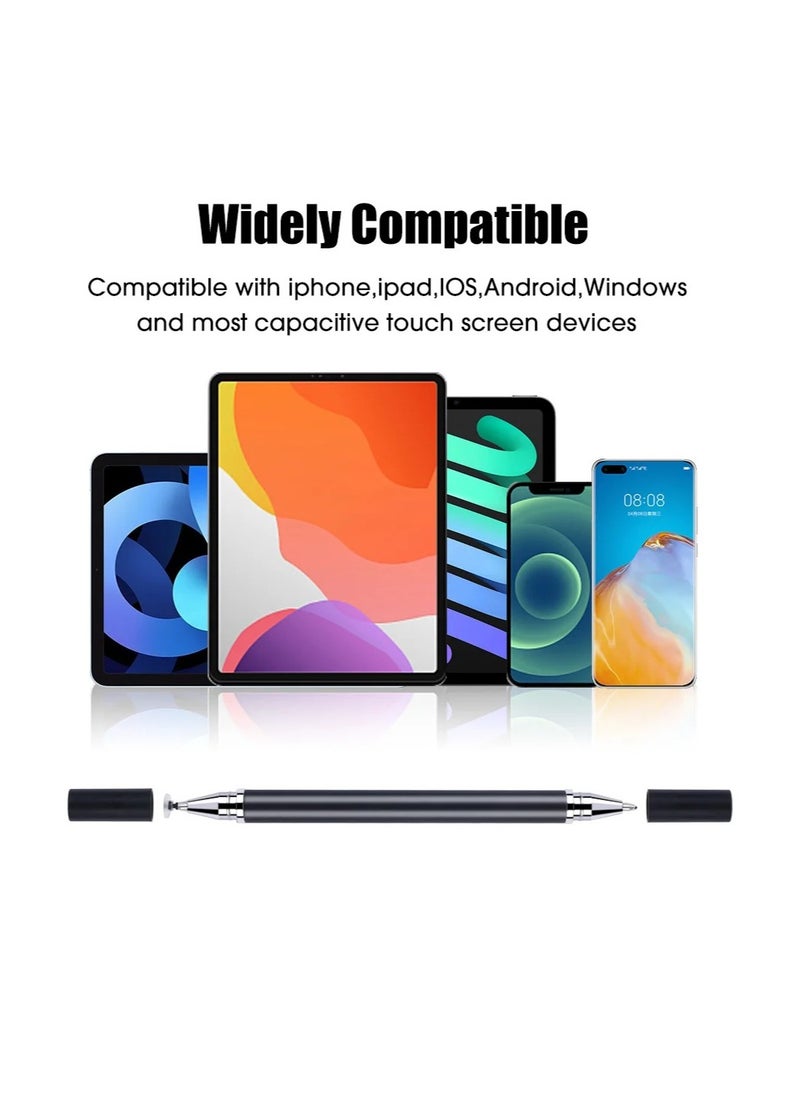 Generic - iPad Pen and Ink 2 in 1 iPad Android iOS and Phone Accessories Desktop Touch Pen, 2 Pieces Black White - Image 1