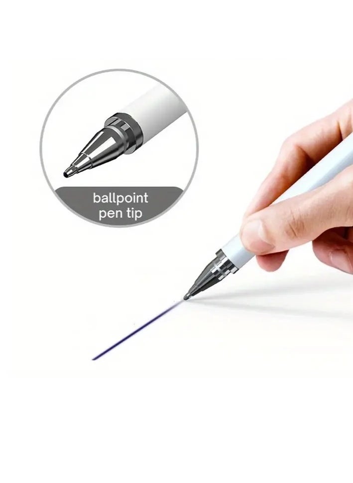 Generic - iPad Pen and Ink 2 in 1 iPad Android iOS and Phone Accessories Desktop Touch Pen, 2 Pieces Black White - Image 1