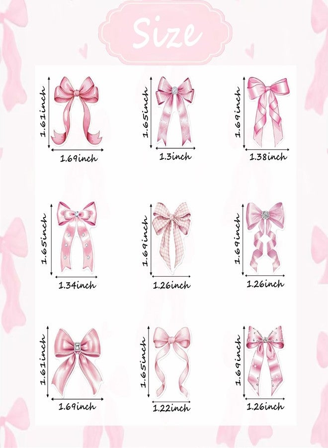 دلفينش قصاصات ورقية على شكل فيونكة وردية، دعائم تصوير مزينة بفيونكات لامعة، زينة حفلات أعياد ميلاد البنات، دعائم تزيين بفيونكات وردية لإضفاء جو مميز - Image 4