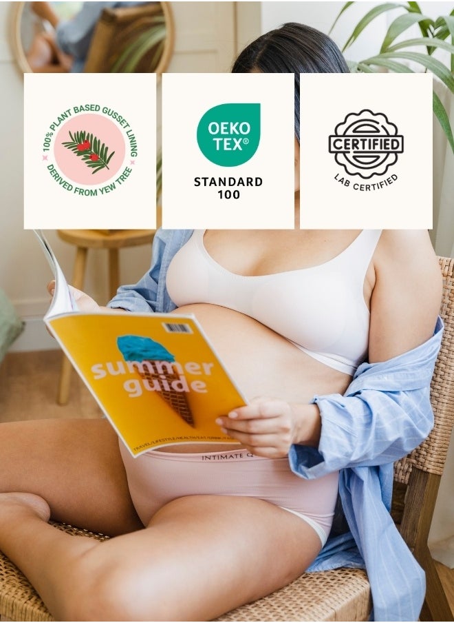 Intimate Queen Yew Tree Bae Maternity Briefs – Silky Soft, Antibacterial Calm, Full-Coverage Comfort for Bump & Skin  - Image 5