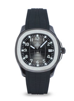 Fitron Men’s Black Rubber Wrist Watch with Black Stainless Steel Case and Black Dial with Date  - Image 1