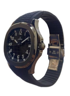 Fitron Men’s Black Rubber Wrist Watch with Black Stainless Steel Case and Black Dial with Date  - Image 2