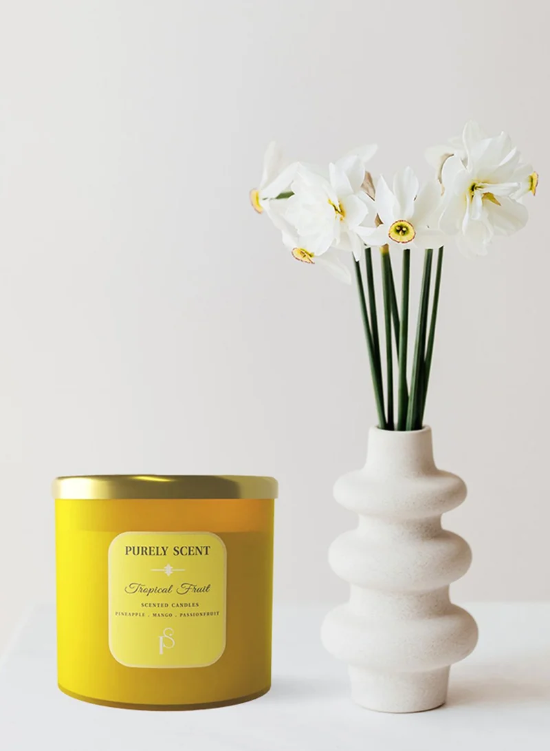 PURELY SCENT Tropical Fruit 100% Soy Wax Candle
