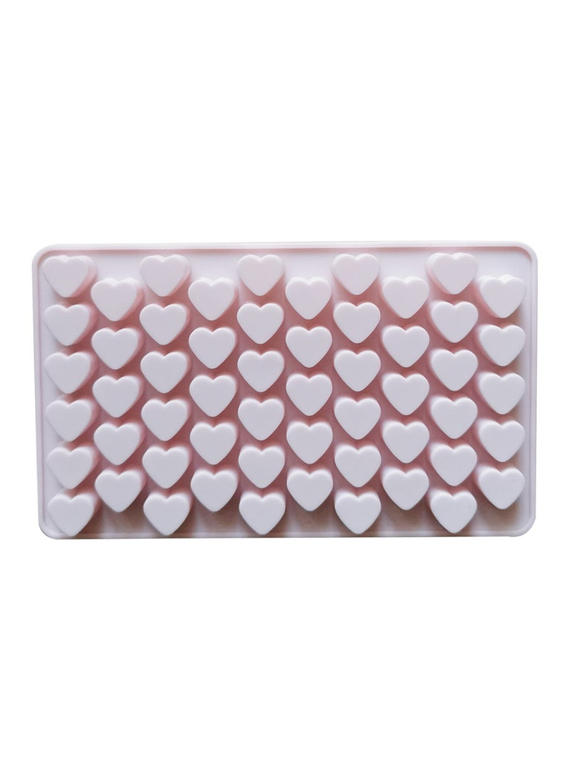 asmat Light Pink 55-Cavity Heart Silicone Mold for Chocolate, Candy, Gummies, and Heart Mold for Homemade Sweet Treats  - Image 1
