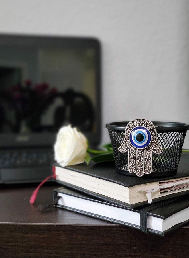 LUCKBOOSTIUM Hamsa Hand Charm Magnet - for Fridge, Office, & Kitchen - Evil Eye Protection and Good Luck Symbol - Decorations & Home Accessories - Multi-Use Metal Alloy Magnet (Silver Hamsa 1 Eye) - Image 5