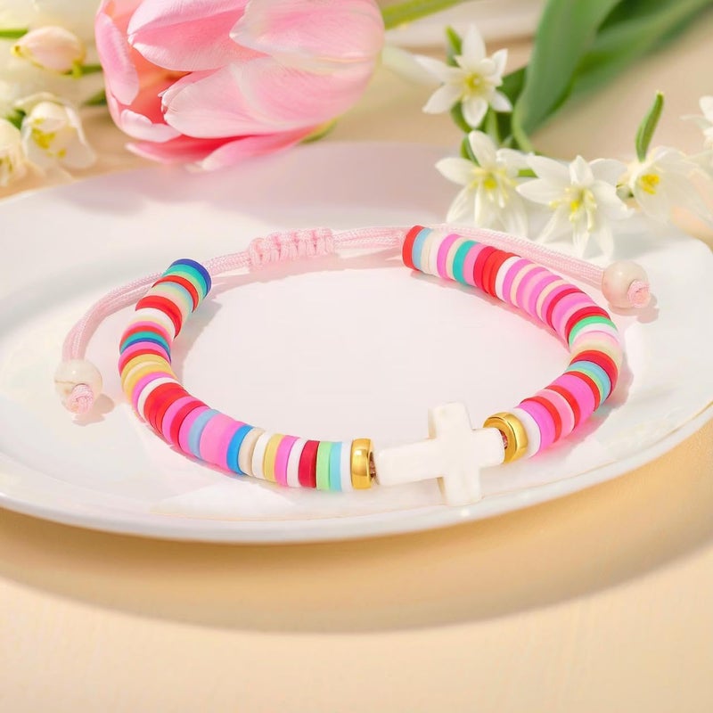 OVIFICEA Baptism Cross Bracelet for Girl Gifts, First Communion Confirmation Christening Gifts for Boys, Teenage Girls, Daughter Granddaughter Godchild - Image 2