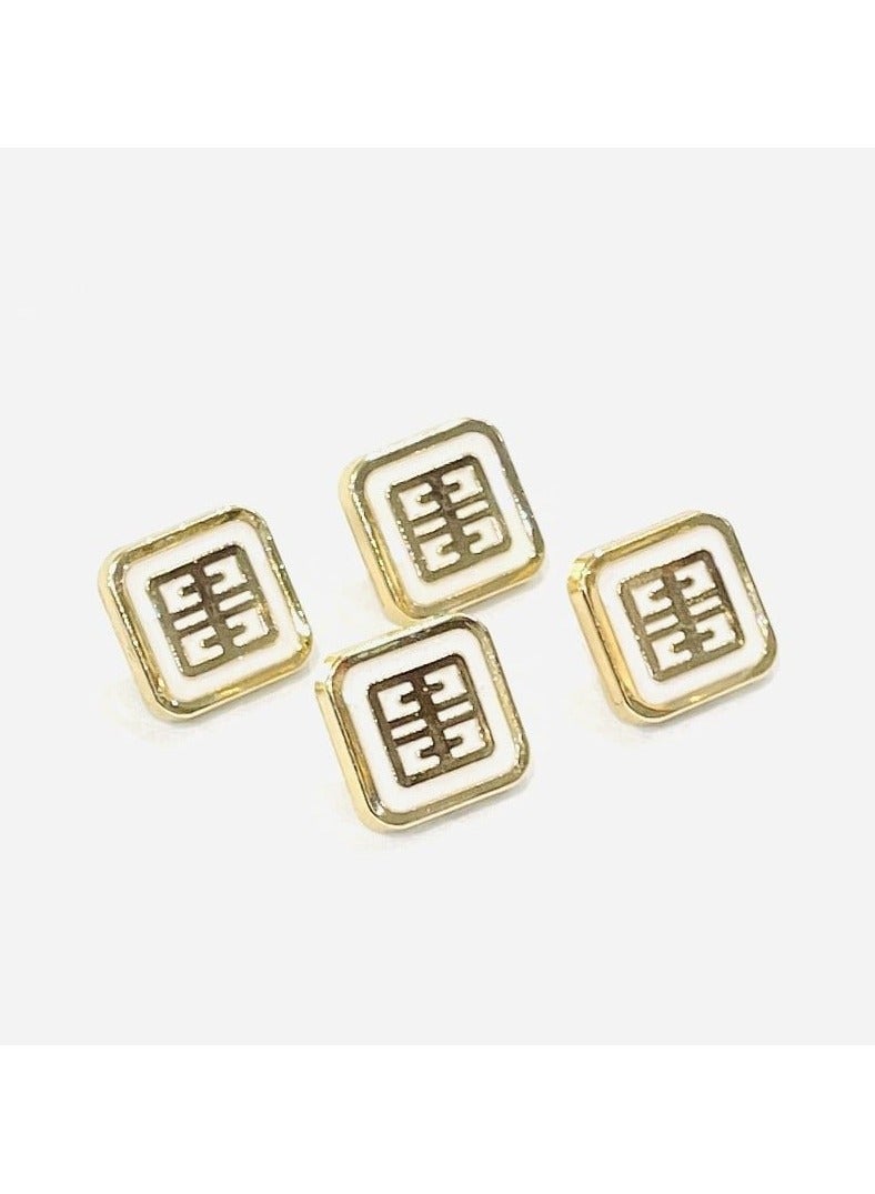 Abrar 8 Set Metal Snap Buttons For Men Saudi Thobe Size 12mm - Image 1
