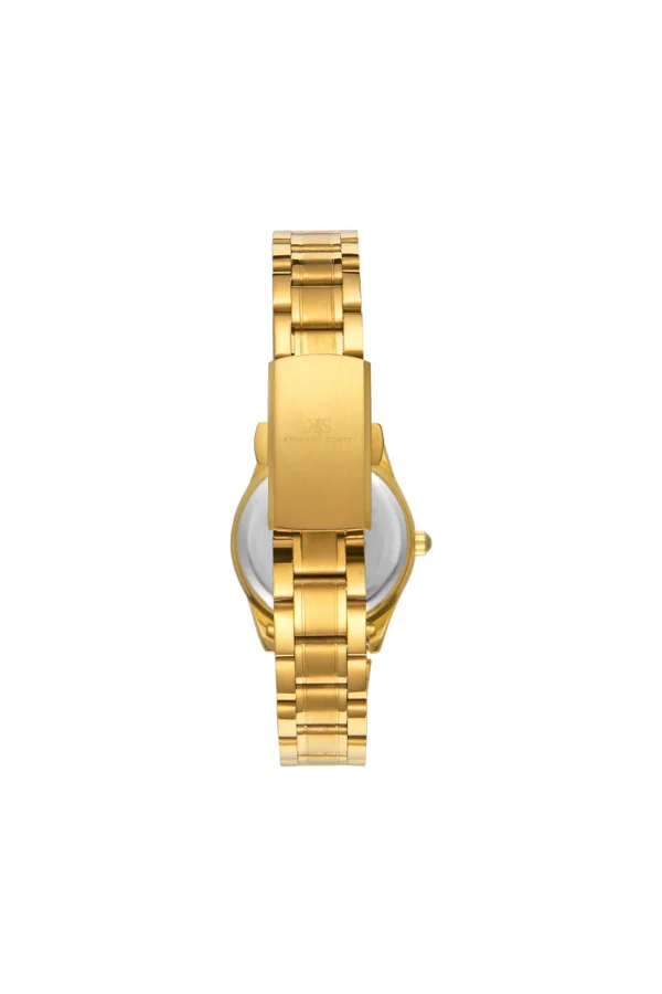 كينيث سكوت Women's Analog Display Watch With Gold Steel Strap - K23552-GBGC