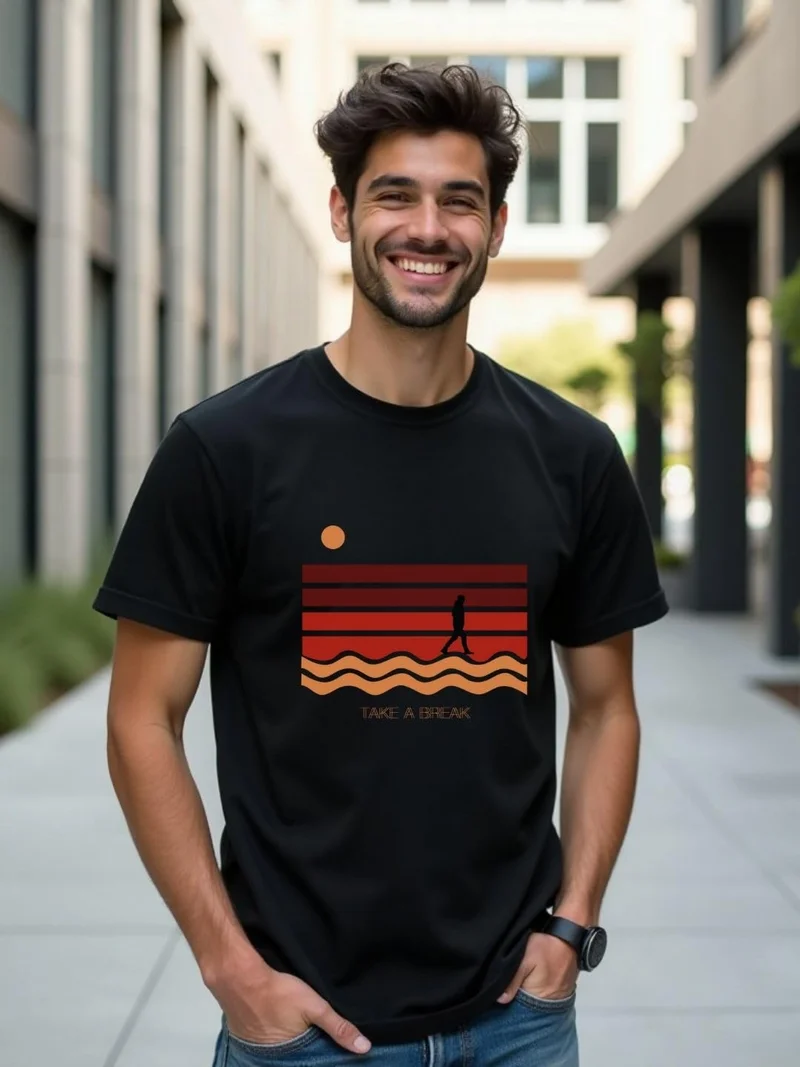 NOBERO  Men's Graphic Printed Cotton T-Shirt Pack of 3 for Men | Best Price UAE