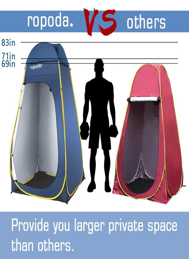 ropoda Pop Up Tent 83" x 48" x 48" Upgrade Privacy Tent, Porta-Potty Changing Portable Changing Room Includes 1 Removable Bottom,8 Stakes,1Removable Rain Cover,1 Carrying Bag - Image 2