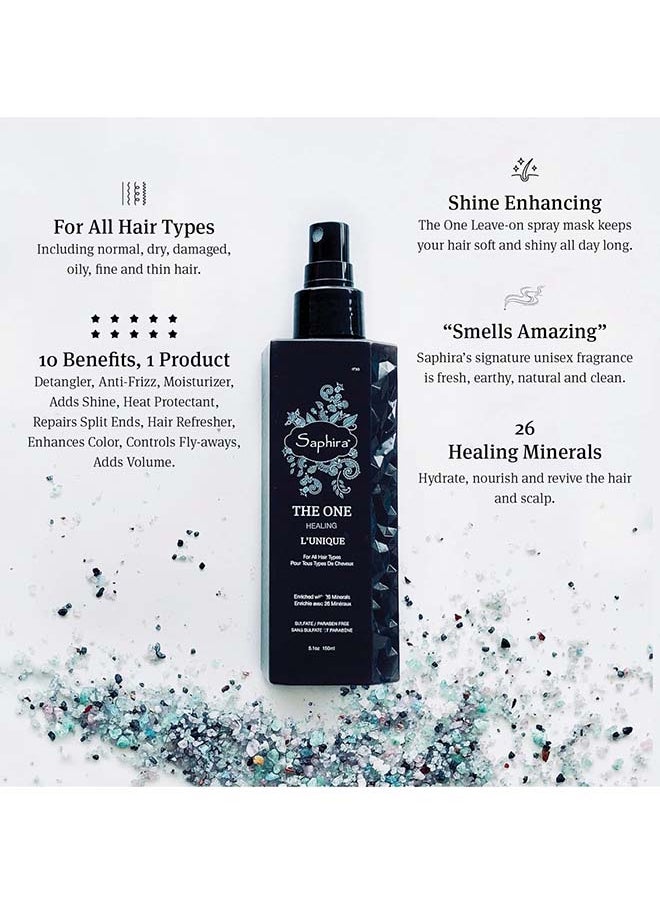 One Leave-On Spray Mask For All Hair Types, Detangles, Controls Frizz, Heat And Color Protectant, Sulfate-Free, Paraben-Free