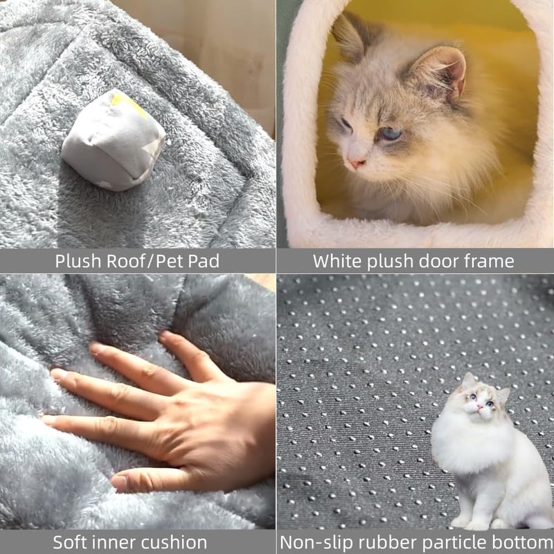 BXEBUI Dog House Indoor Memory Sponge, Foldable Dog House Kennel Bed Mat with Cushion for Small Medium Large Dogs Cats, Winter Warm Cat Nest Puppy Cave Sofa Pet Products (XL) - Image 3