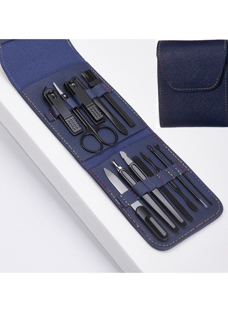 Goolsky Nail scissor set, beauty set, pedicure, eyebrow trimming clip, dead skin pusher, ear scoop, nail clipper, large 12-piece gift set  - Image 1