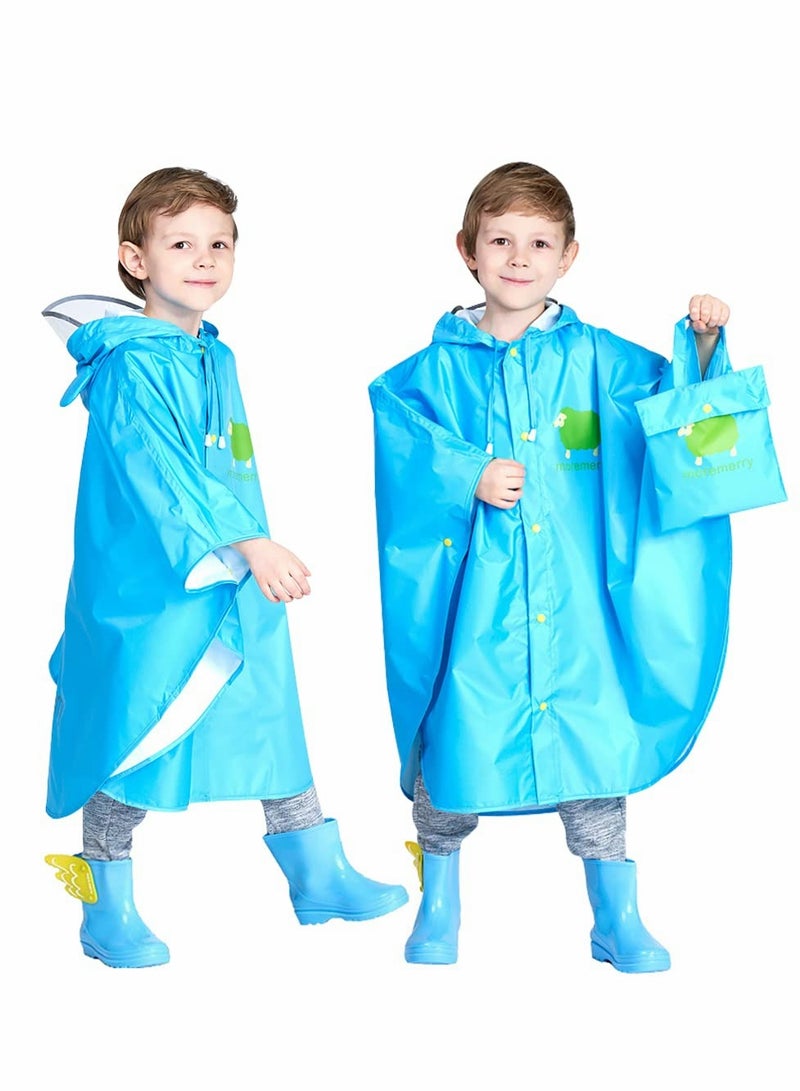 Generic Kids Rain Poncho, Cartoon Hooded Raincoat Jacket Lightweight Schoolbag Waterproof Hoodie Rain Coat Toddler Baby Boys Girls Rain Cape for Sports Riding Camping Traveling Outdoors  - Image 2